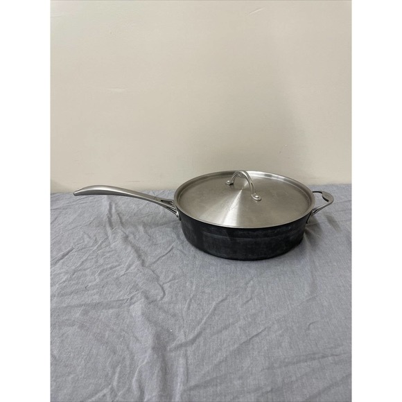 Calphalon #5005 Stainless Steel Clad 5 Quart 12.5" Induction Pan w/Lid FS Chrty - Picture 3 of 12